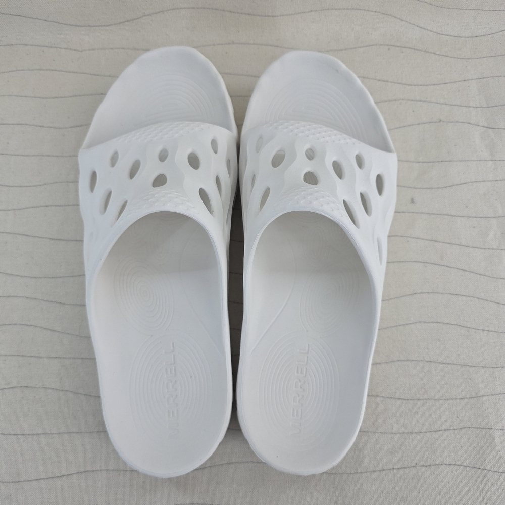 Merrell Unisex Hydro Slide Slip On White Lightweight Slide Sandals Sz 8.5 M/10 W - Picture 6 of 10